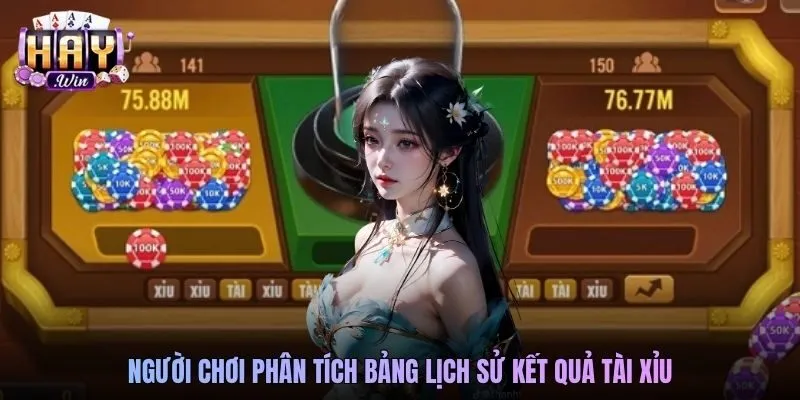Người chơi phân tích bảng lịch sử kết quả tài xỉu